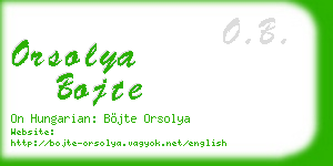 orsolya bojte business card